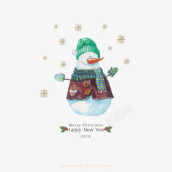 可爱圣诞雪人贺卡矢量图海报