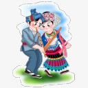 中国56个民族图标图标
