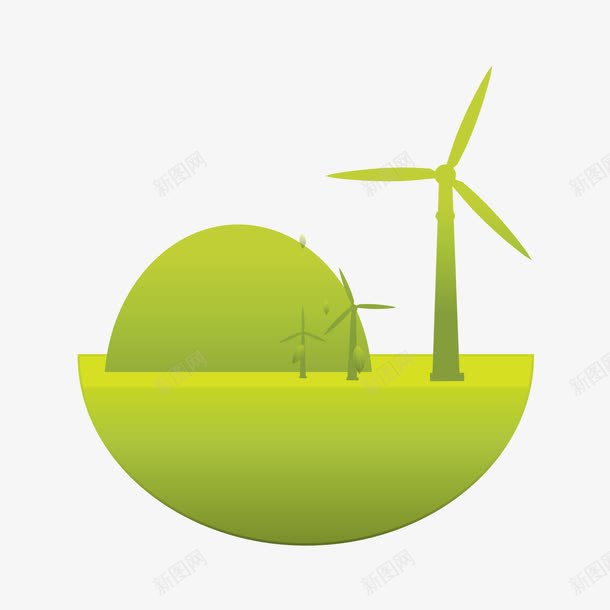 环保绿色创意发电png免抠素材_新图网 https://ixintu.com 创意 发电 环保 绿色