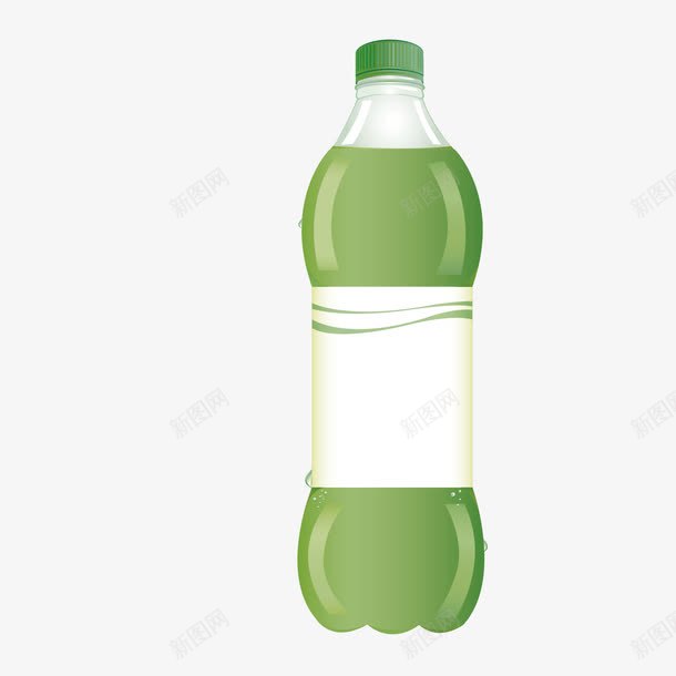 青苹果汁瓶子包装png免抠素材_新图网 https://ixintu.com 包装 包装设计 模板设计 空白模板 苹果汁
