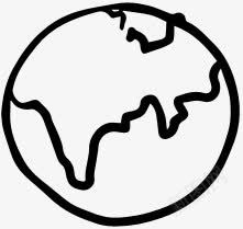 黑色手绘地球创意png免抠素材_新图网 https://ixintu.com 创意 地球 黑色