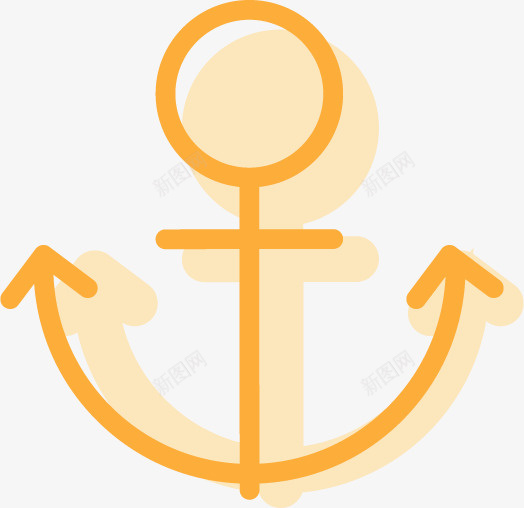 卡通扁平化海军标志图标png_新图网 https://ixintu.com 卡通标志 扁平化 标志图标 海军标志 海军标志PNG 黄色标志