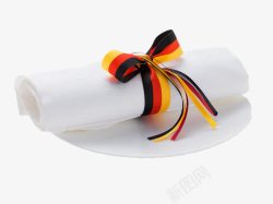 白毛巾德国国旗主题白毛巾高清图片
