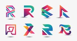 r标适量彩色R字母创意高清图片