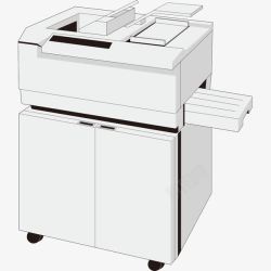 打印机模型白色多功能打印机模型高清图片