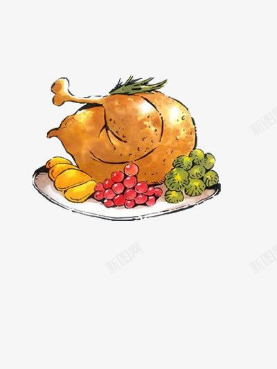 圣诞节的食物火鸡png免抠素材_新图网 https://ixintu.com 水果 素材 节日 鸡肉