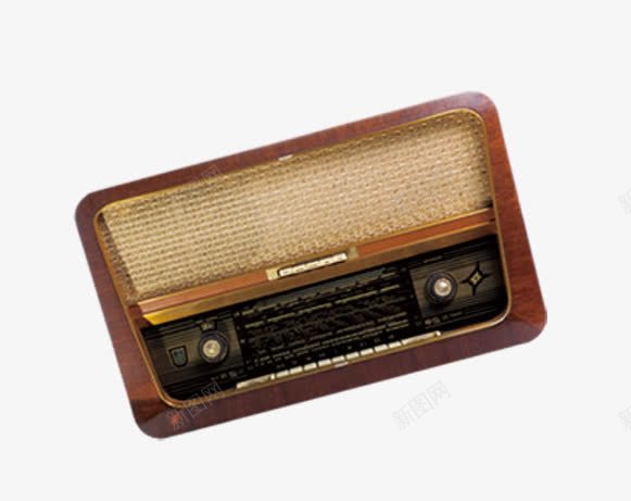 老式收音机png免抠素材_新图网 https://ixintu.com 古典元素 木盒 老式收音机