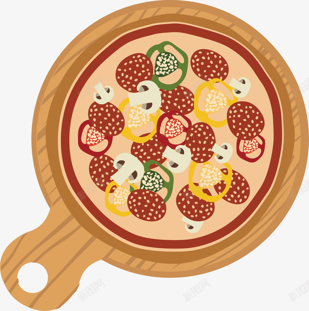 手工披萨海报矢量图ai免抠素材_新图网 https://ixintu.com 手工披萨 披萨 披萨饼 矢量png 自制披萨 芝士披萨 矢量图