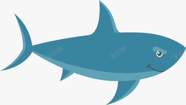 海洋鲨鱼png免抠素材_新图网 https://ixintu.com 创意 动物 卡通 卡通鱼类 海洋鲨鱼 精美