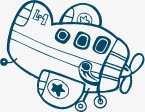 卡通手绘飞机效果png免抠素材_新图网 https://ixintu.com 卡通 效果 飞机