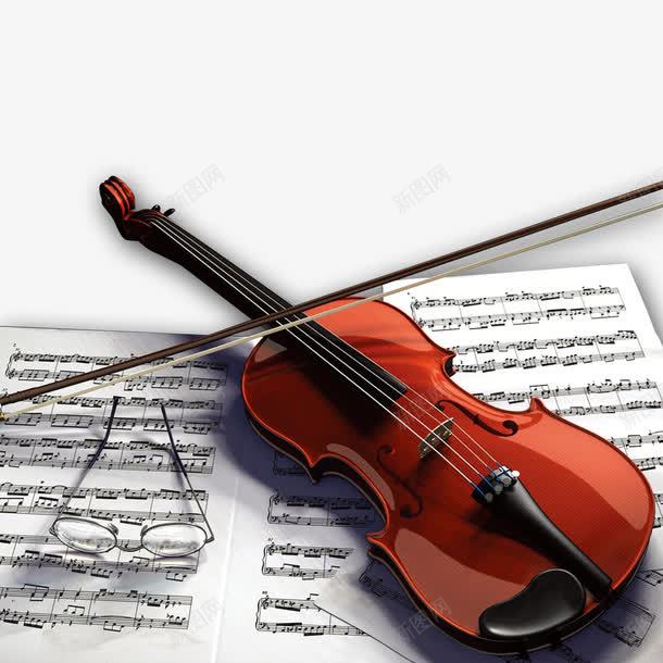 乐谱提琴png免抠素材_新图网 https://ixintu.com 乐谱 提琴 音乐 音律
