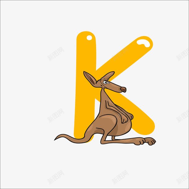 字母Kpng免抠素材_新图网 https://ixintu.com 卡通动物 卡通字母 卡通表情 字母设计