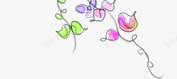 紫色可爱手绘花朵创意png免抠素材_新图网 https://ixintu.com 创意 可爱 紫色 花朵