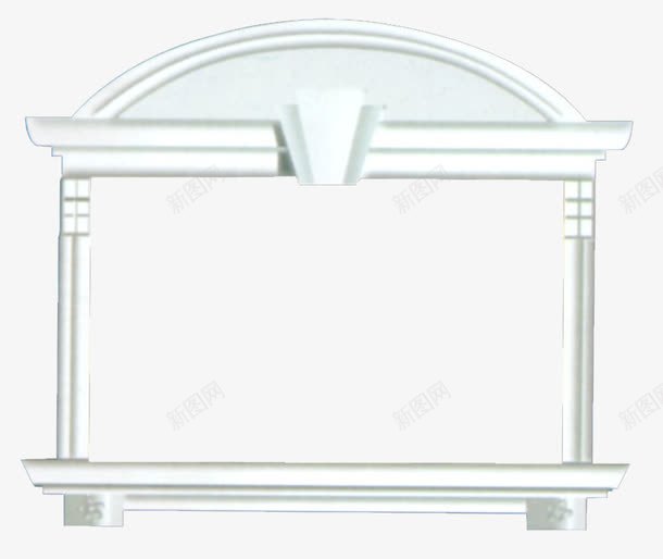 欧式石膏窗png免抠素材_新图网 https://ixintu.com 免抠图 方形 欧式 白色 石膏 窗 素材