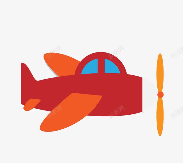 红色飞机png免抠素材_新图网 https://ixintu.com 交通工具 卡通 直升飞机 蓝色飞机 飞机