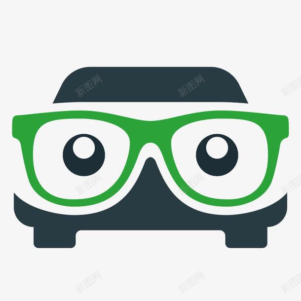 可爱卡通戴眼镜的汽车png免抠素材_新图网 https://ixintu.com 卡通可爱 汽车 眼镜