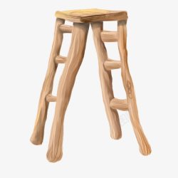 木质板凳素材