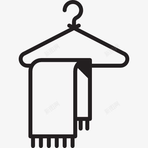 衣架和围巾图标png_新图网 https://ixintu.com 挂衣架 时尚 服装 毛巾 购物商店
