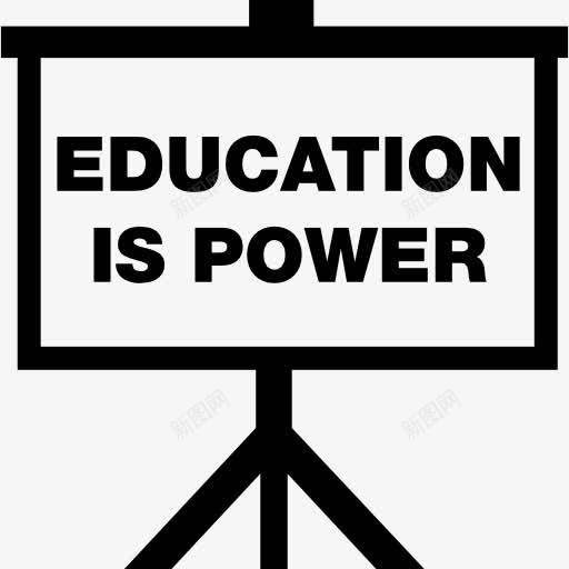教育是权力话语在白板图标png_新图网 https://ixintu.com 上课 信息 学习 教育 文字 概念 电力 白板