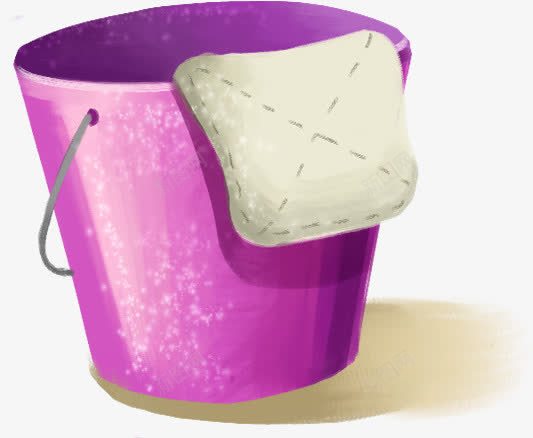 手绘水彩紫色可爱水桶png免抠素材_新图网 https://ixintu.com 可爱 水彩 水桶 紫色