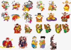 春节中国风卡通人物素材