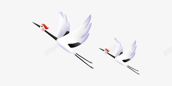 手绘中国风丹顶鹤图png免抠素材_新图网 https://ixintu.com 中国风 丹顶鹤 手绘