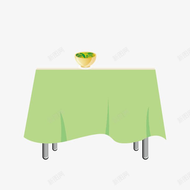 绿色餐桌布png免抠素材_新图网 https://ixintu.com 用餐 绿色 蔬菜面 餐桌布