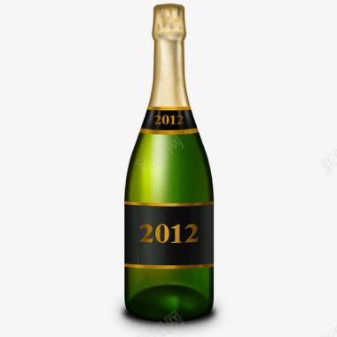 香槟瓶新的一年图标图标