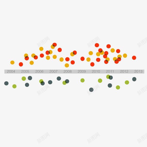 彩色时间轴png免抠素材_新图网 https://ixintu.com 上下统计 彩色小球 时间轴 矢量图形