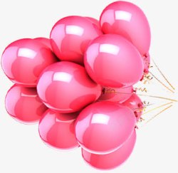 手绘粉色梦幻气球装饰素材
