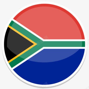 南非洲平圆世界国旗图标集图标