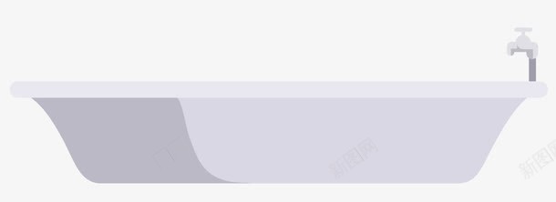 扁平化浴缸png免抠素材_新图网 https://ixintu.com 扁平化 洗澡 浴缸
