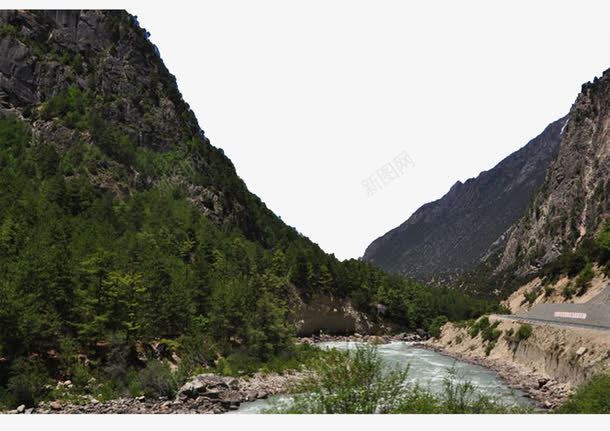 青山流水png免抠素材_新图网 https://ixintu.com 旅游 流水 美景 青山 青山流水