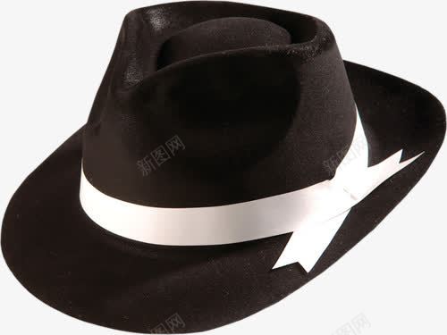 黑白帽子png免抠素材_新图网 https://ixintu.com 带子 帽子 白色 黑色