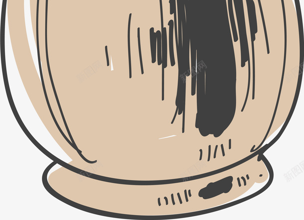 咖啡色手绘调料图标png_新图网 https://ixintu.com 咖啡色 手绘 简约 线条 装饰图案 调料