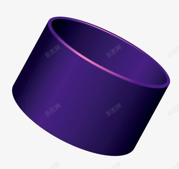 立体圆筒png免抠素材_新图网 https://ixintu.com 圆 圆筒形状 立体 紫色 装饰