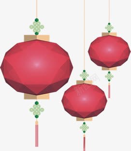 灯笼剪纸三只灯笼png免抠素材_新图网 https://ixintu.com 三只 剪纸 灯笼