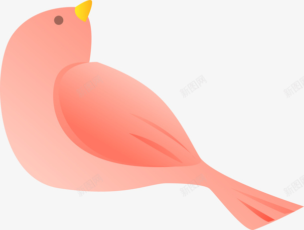 红色小鸟矢量图ai免抠素材_新图网 https://ixintu.com AI 卡通 小鸟 手绘 粉红 线条 鸟 矢量图
