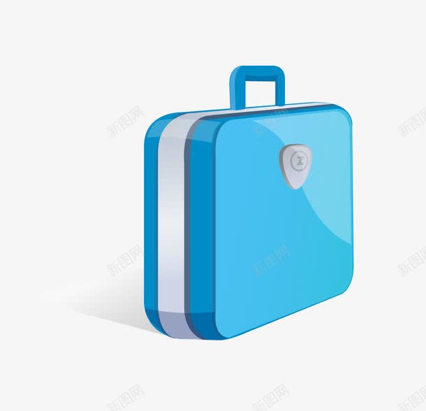 蓝色手提包png免抠素材_新图网 https://ixintu.com 卡通 提包 箱包 蓝色