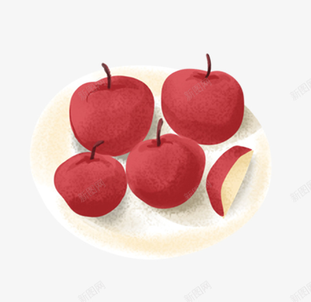 一盘红色的苹果png免抠素材_新图网 https://ixintu.com PNG 免扣 红色 苹果