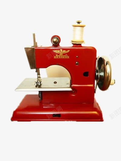 红色老式裁缝机png免抠素材_新图网 https://ixintu.com 红色 缝纫 裁缝机 装饰