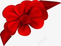 可爱红色手绘唯美花朵热情素材