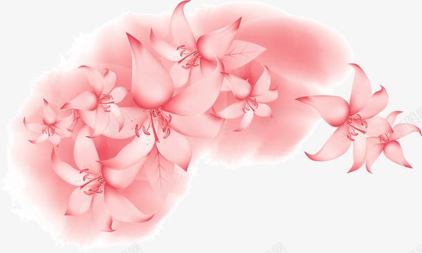 粉色唯美花朵植物意境png免抠素材_新图网 https://ixintu.com 意境 植物 粉色 花朵