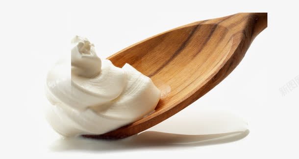 勺子上的奶油png免抠素材_新图网 https://ixintu.com 勺子 奶油 木勺 白色