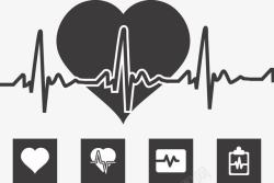 心脏插图心脏监视器插图高清图片