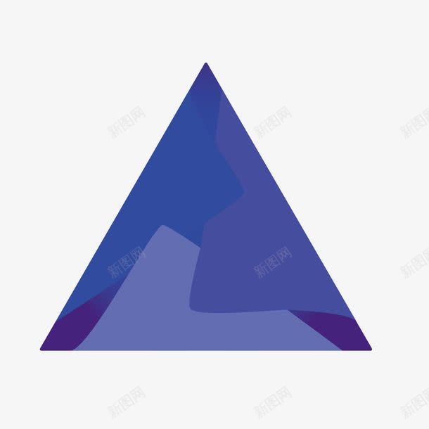 蓝色璀璨三角形png免抠素材_新图网 https://ixintu.com 三角型 三角形 璀璨 蓝色