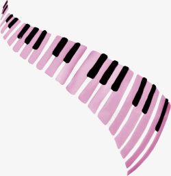 粉色漂亮钢琴键素材