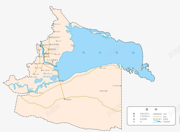 新疆博湖县地图png免抠素材_新图网 https://ixintu.com 中国新疆 博湖县地图 地图 新疆地图 新疆省地图