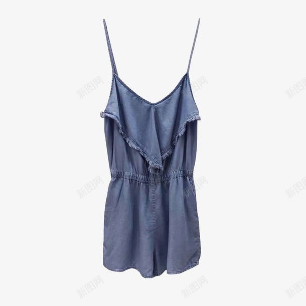 蓝色吊带裙png免抠素材_新图网 https://ixintu.com 产品实物 就是牛仔裙 流苏变 牛仔裙