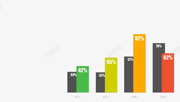 条形统计图png免抠素材_新图网 https://ixintu.com 创意 彩色 条形 统计图